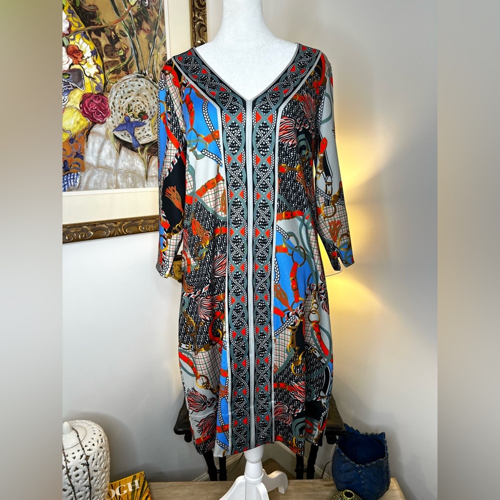 NWOT Gretchen Scott Jersey Bordertown Dress - Ditto Size Medium - Picture 2 of 12